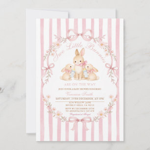 Invitation pour Baby Shower Jumeaux Filles aux Ray