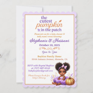 Invitation pour Baby Shower : La citrouille la plu