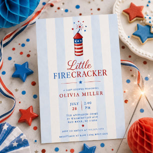 Invitation pour Baby Shower Little Firecracker