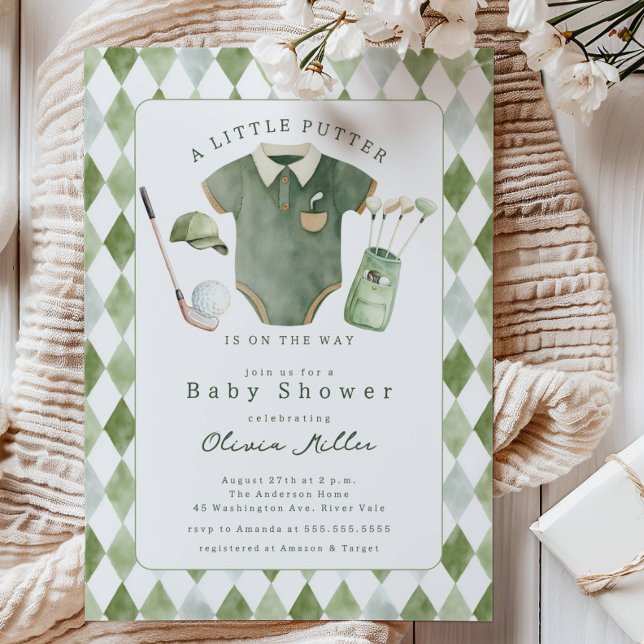 Invitation pour Baby Shower Little Putter (Créateur téléchargé)