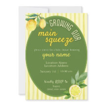 Invitation pour Baby Shower Main Squeeze Lemon Bab