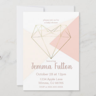 Invitation pour Baby Shower Modern Love – Abstrait