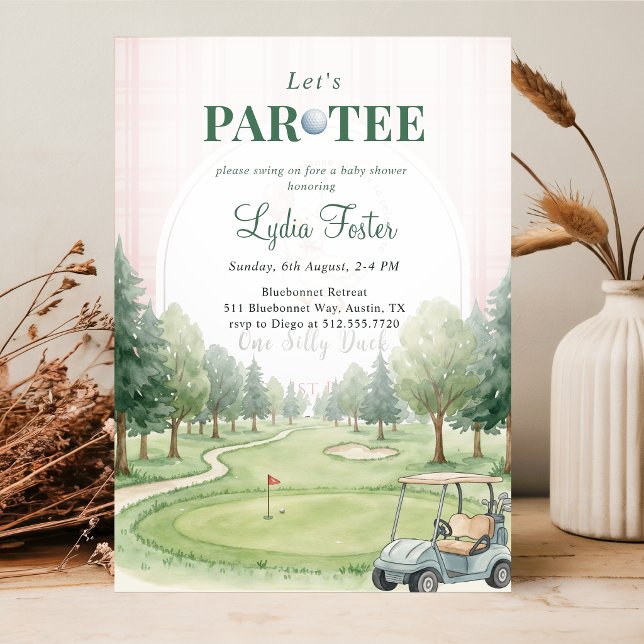 Invitation pour Baby Shower Par-Tee de Golf Green (Créateur téléchargé)