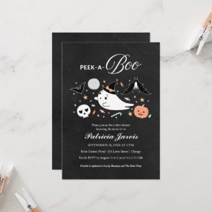 Invitation pour Baby Shower Peek-A-Boo Halloween G