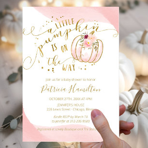 Invitation pour Baby Shower Petit Citrouille Budge