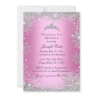 Invitation pour Baby Shower Pink Princess Winter W