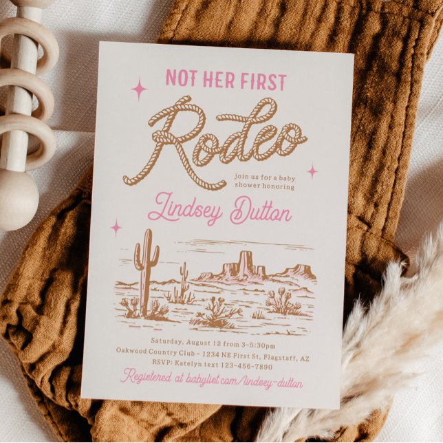 Invitation pour Baby Shower Rose Ce N'est Pas Son  (Créateur téléchargé)