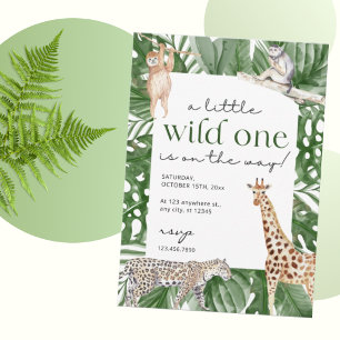 Invitation pour Baby Shower Safari Bébé Sauvage Th