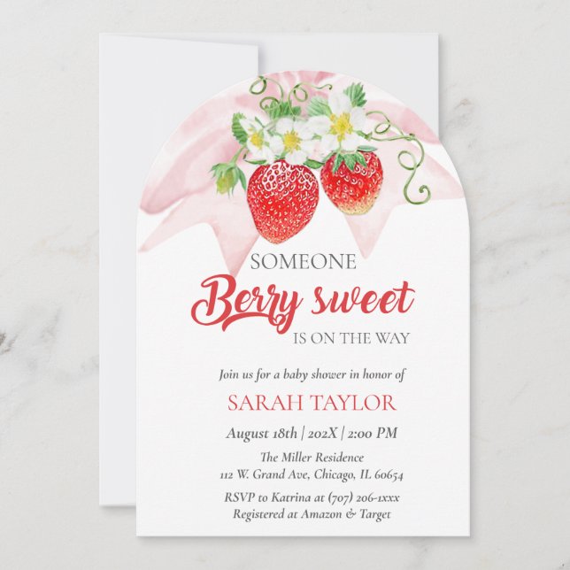 Invitation pour Baby Shower sur le thème de la Fra (Devant)