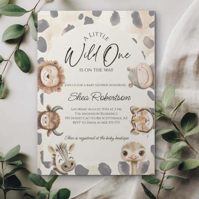 Invitation pour Baby Shower sur le thème de Safari (Créateur téléchargé)