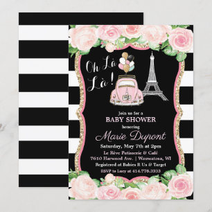 Invitation pour Baby Shower sur le thème de voyage