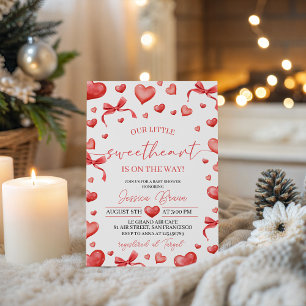 Invitation pour Baby Shower Sweetheart Fille