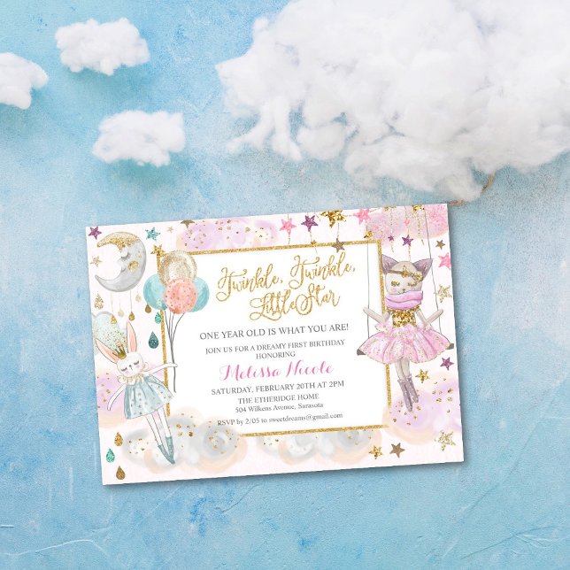Invitation pour Baby Shower Twinkle Twinkle Little (Créateur téléchargé)