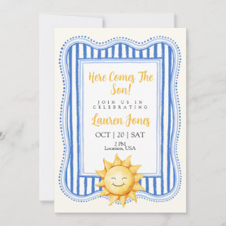 Invitation pour Baby Shower "Voici venir le Fils"