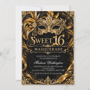 Invitation pour Bal Masqué Sweet 16