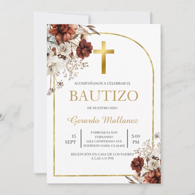 Invitation pour baptême  (Devant)