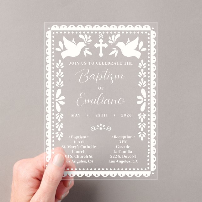 Invitation pour baptême à la mexicaine avec Papier (In situ (ordinateur de poche))