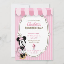 Invitation pour boutique de glace Classique Minnie
