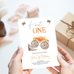 Invitation pour camion monstre orange Fast ONE 