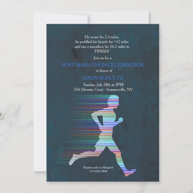 Invitation pour coureur (Devant)