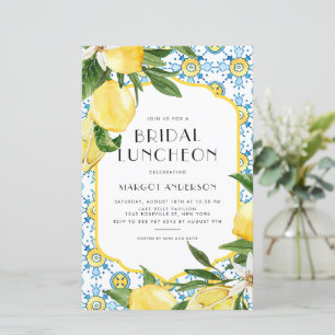 Invitation pour déjeuner nuptial au citron méditer