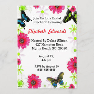 Invitation pour déjeuner nuptial Fleurs de printem