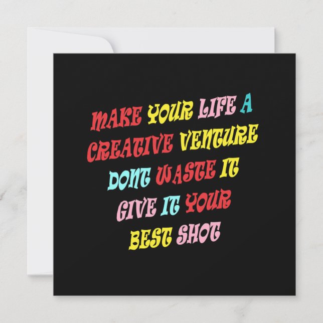 INVITATION POUR DES AVENTURES CRÉATIVES ET DES PERSONNES QUI  (Devant)