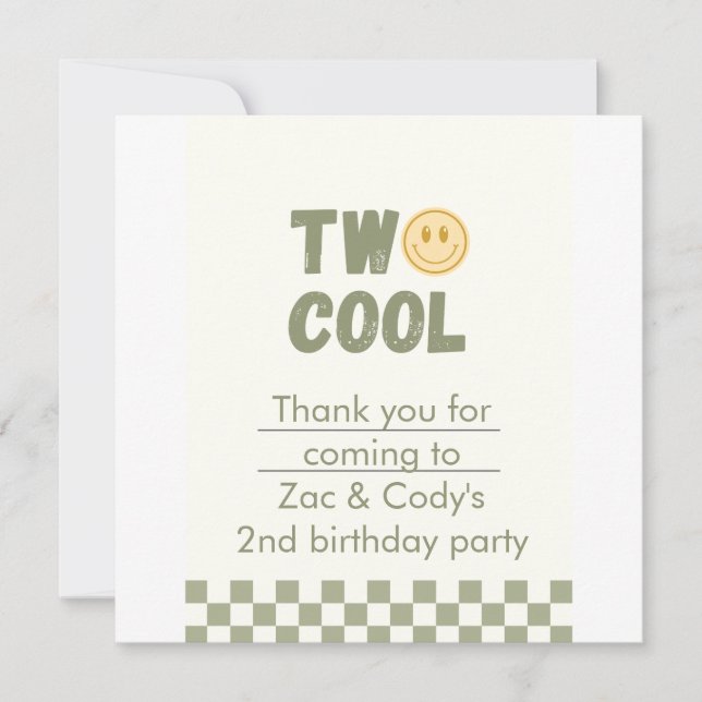 Invitation pour deux Cool jumeaux anniversaire - m (Devant)