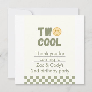 Invitation pour deux Cool jumeaux anniversaire - m