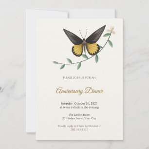 Invitation pour dîner d'anniversaire de papillon T