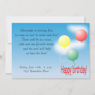 Invitation pour enfants