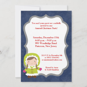 Invitation pour enfants de Noël 5x7