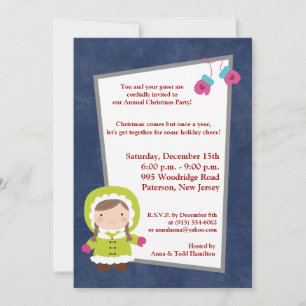 Invitation pour enfants de Noël 5x7