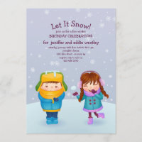 Invitation pour enfants d'hiver
