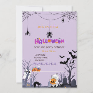 Invitation pour enfants mignons à une fête de dégu