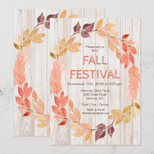 Invitation pour Festival d'Automne aux Feuilles d'