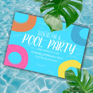 Invitation pour fête d'anniversaire avec anneau de