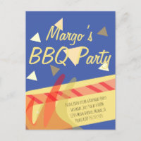 Invitation pour fête d'anniversaire barbecue cuiss