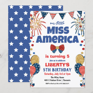 Invitation pour fête d'anniversaire du 14 juillet 