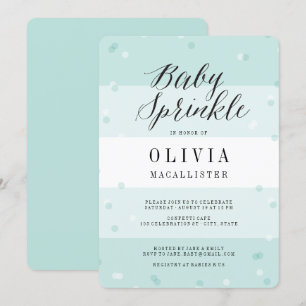 Invitation pour fête de bébé garçon avec rayures a
