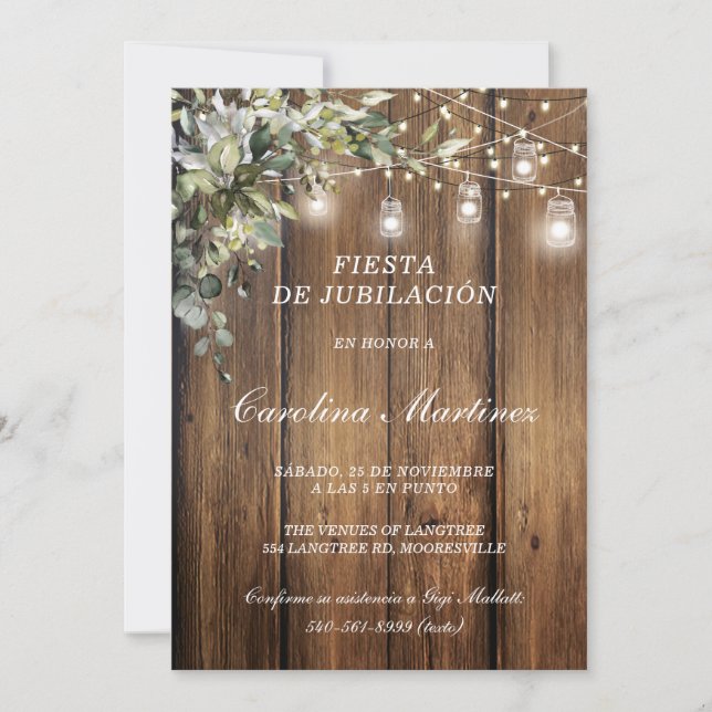Invitation pour fête de départ à la retraite perso (Devant)