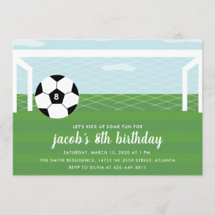 Invitation pour fêtes d'anniversaire de Soccer Fun