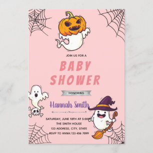 Invitation pour fille à une baby shower sur le thè