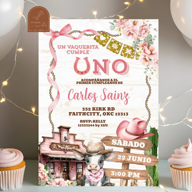 Invitation pour fille mexicaine espagnole Uno (Créateur téléchargé)