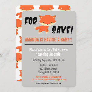 Invitation Pour Fox Sake ! Vous avez un bébé ? ! Baby shower