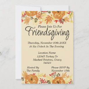 Invitation pour Friendsgiving