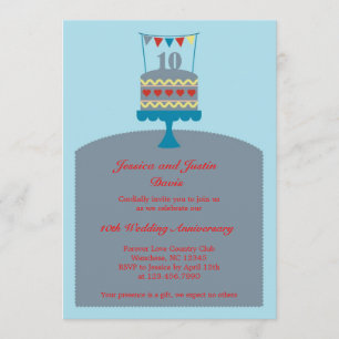 Invitation pour gâteau d'anniversaire de mariage 1