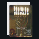 Invitation pour Hanukkah Menorah en Or<br><div class="desc">Invitez famille et amis à votre dîner de Hanukkah avec cette Invitation Menorah en Or. (Pix). La carte est facile à personnaliser avec votre libellé, police et couleur de police.Pas exactement ce que vous cherchez ? Tous nos produits peuvent être conçus sur mesure pour répondre à vos besoins sans frais...</div>