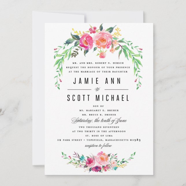 Invitation pour jamie (Devant)