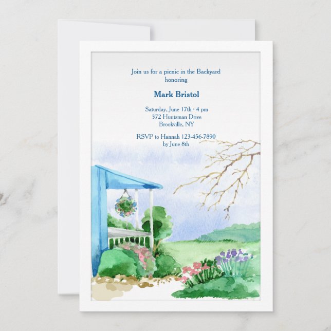 Invitation pour jardin de derrière (Devant)